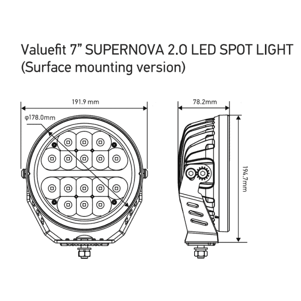 7″ Hella ValueFit Supernova 2.0 LED Spot Light Set