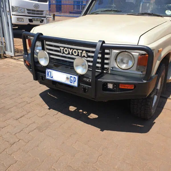 Toyota Land Cruiser 60 Series BZT Post Black Front Bumper
