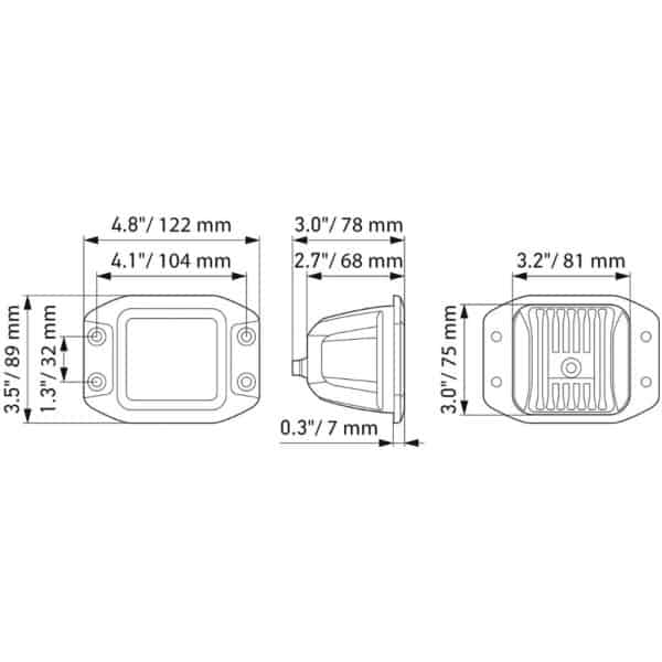 Hella LED Black Magic 3.2" Cube Kit - (Flood/Flush)