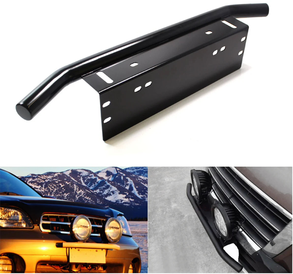 Number plate Spotlight Bracket Black