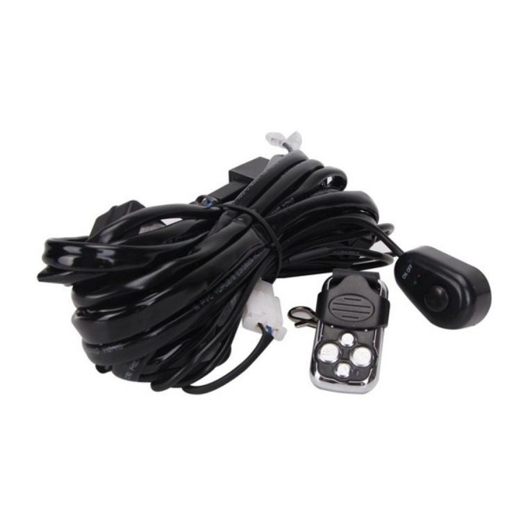 Wire Loom / Wiring Harness Kit For Led Light Bar And Spotlights With Switch And Remote And Strobe Function