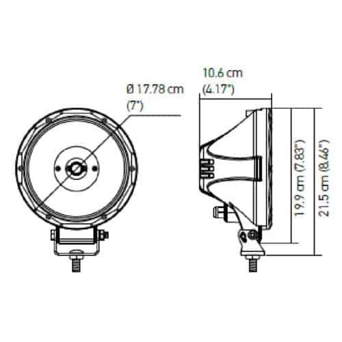 Hella ValueFit 7” Driving Light SAE/ECE approved (Single)