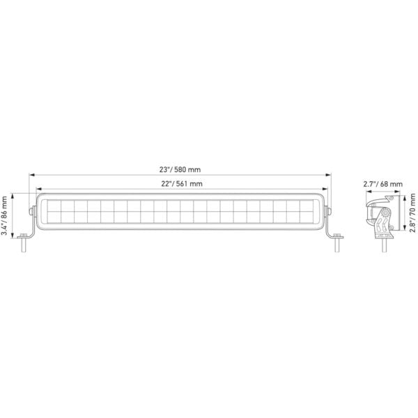 Hella Black Magic LED Double Row 21.5" Slim Light Bar