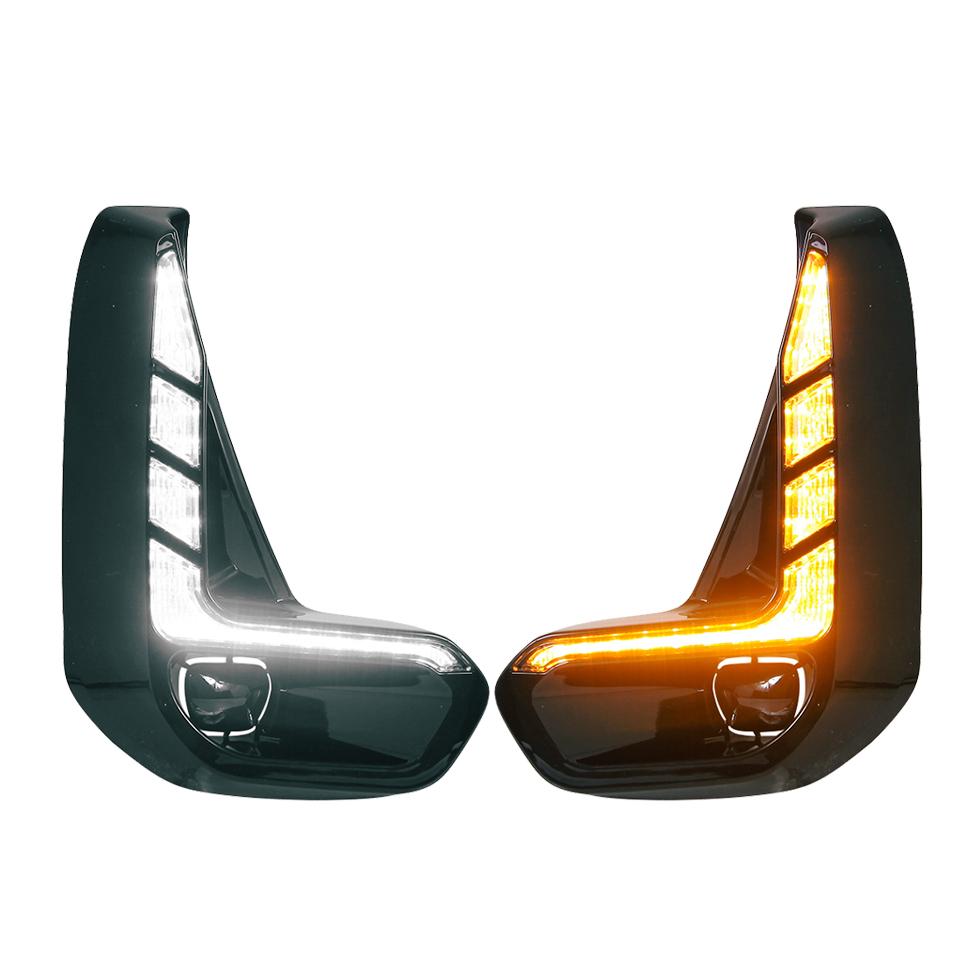 Toyota Hilux Revo (2020-On) Dual Function DRL LED Fog Light Surrounds With Dynamic Start Up