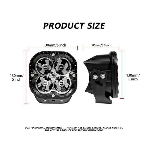 80W 5 INCH LED Spot Lights (PAIR)