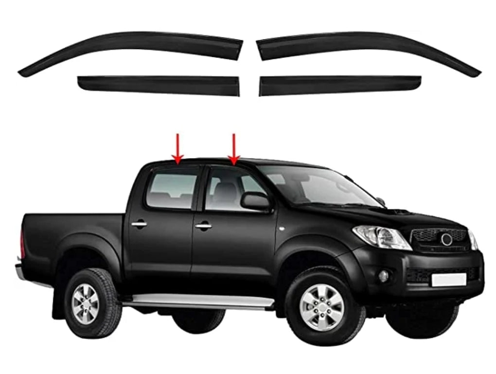 Untitled 06Jun_17:03Toyota Hilux Vigo/ Vigo Champ (2005-2015) Weather GuardsDouble Cab Gloss Black