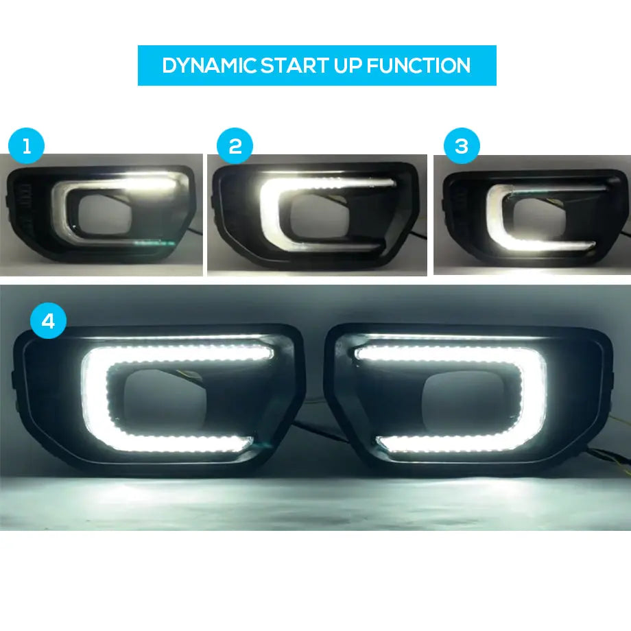 Ranger Next Gen XL / XLT (22-On) Dual Function DRL LED Fog Light Surrounds