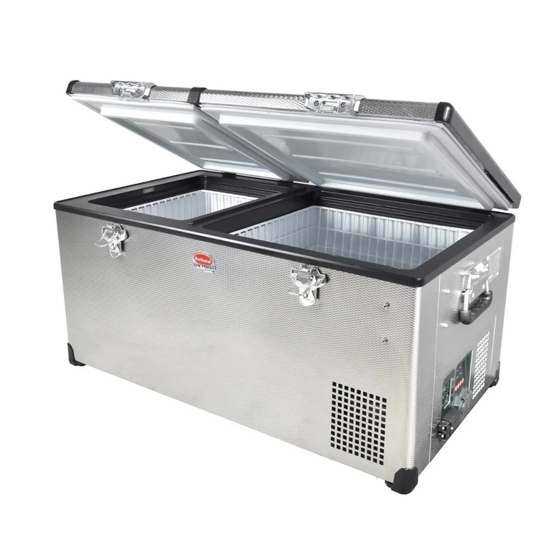 Snow Master 92.5L Portable Stainless Steel Camping Fridge