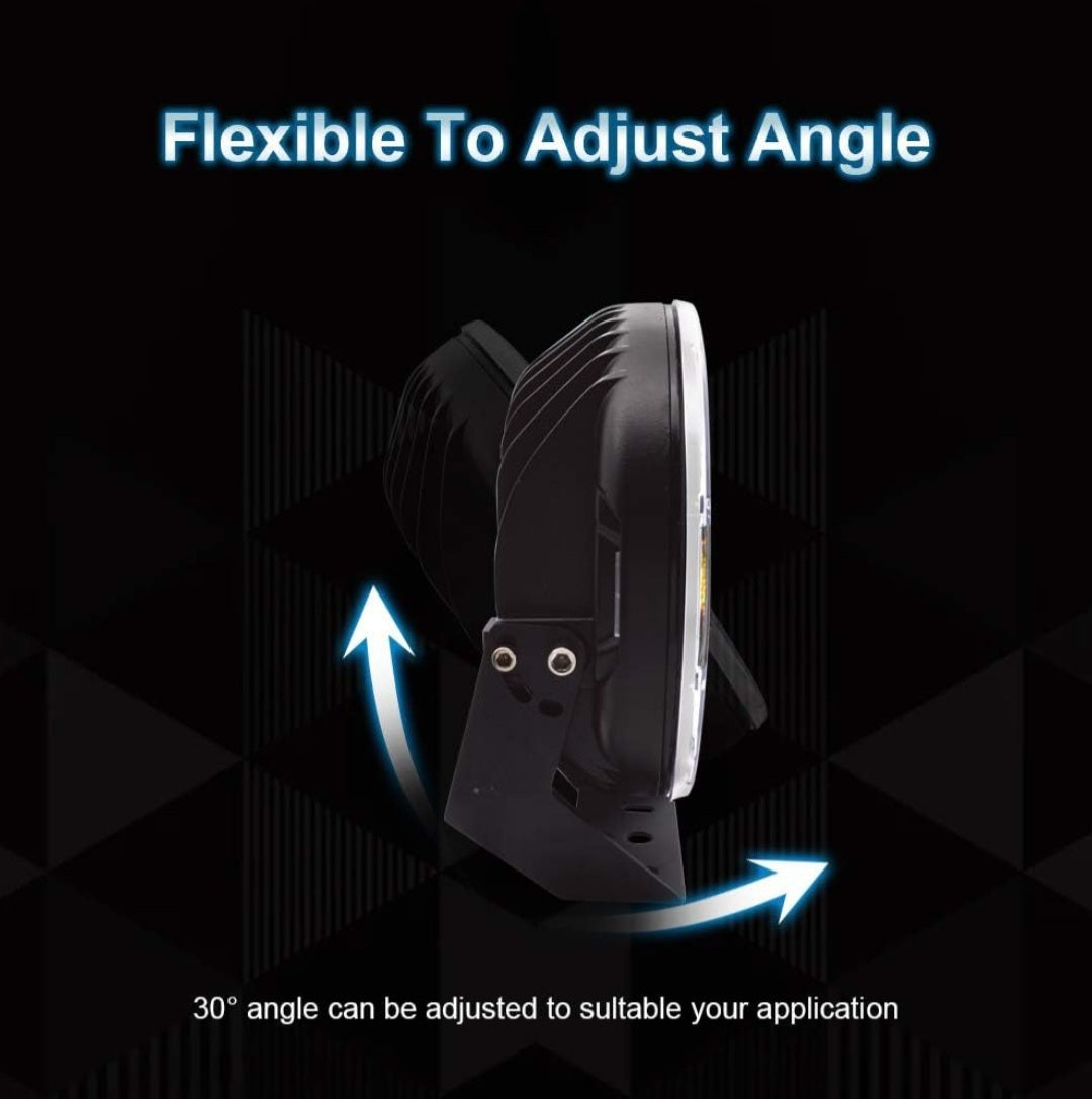 414W 9 INCH LED SPOT LIGHT (BLACK-PAIR)