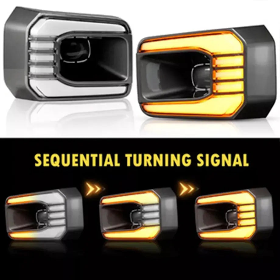 Toyota Hilux Revo 2.8 GD6 - Dual Function LED Fog Light Surrounds (21-On)