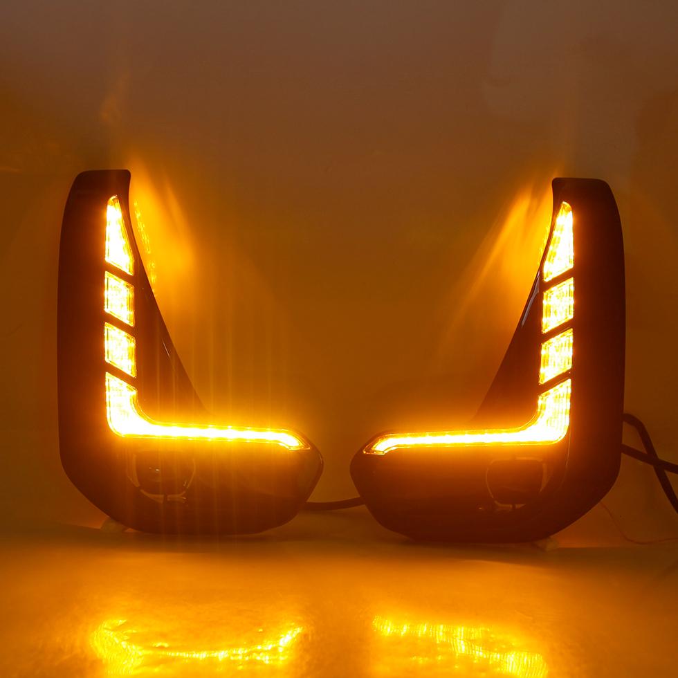 Toyota Hilux Revo (2020-On) Dual Function DRL LED Fog Light Surrounds With Dynamic Start Up