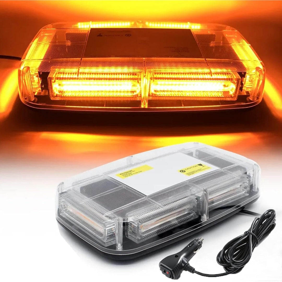 AMBER 12-24V MAGNET MOUNT ROOF EMERGENCY STROBE - AMBER