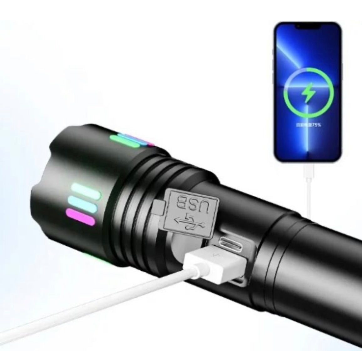 Led Tactical flashlight powerful rechargeable LED: GT20W.
