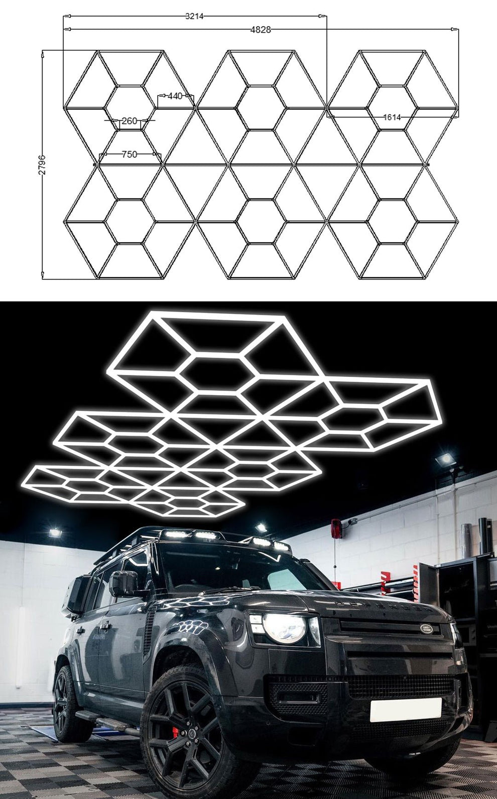 Hexglo Diamond Series Modular Lighting Systems