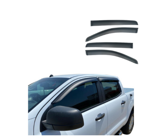 Ford Ranger 2012+ & VW Amarok 2023+ Weather Guards Double Cab (Matt Black)