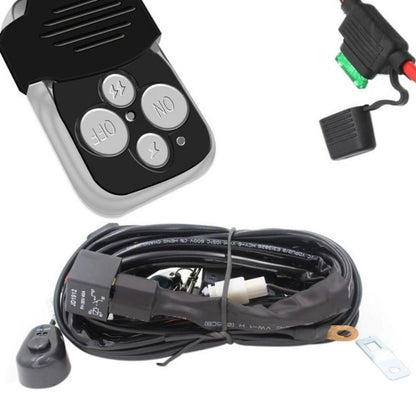 Wire Loom / Wiring Harness Kit For Led Light Bar And Spotlights With Switch And Remote And Strobe Function