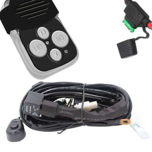 Wire Loom / Wiring Harness Kit For Led Light Bar And Spotlights With Switch And Remote And Strobe Function