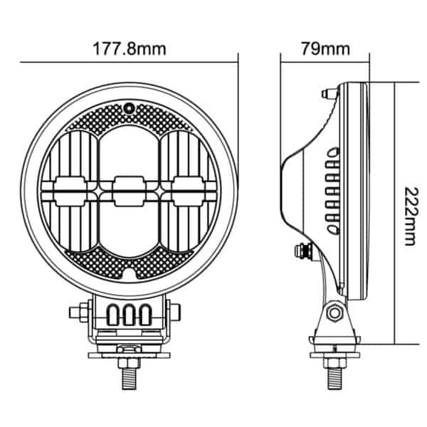 Hella ValueFit 7” Driving Light with celuis ring (Single)Hella ValueFit 7” Driving Light with celuis ring (Single)