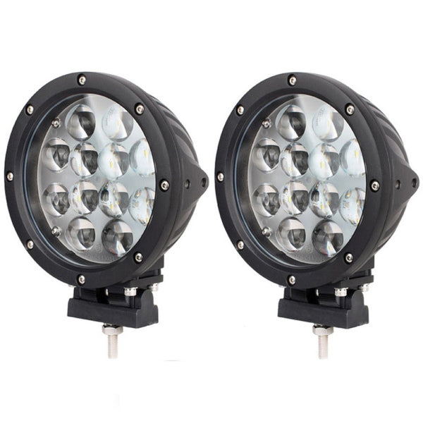 60W LED SPOTLIGHT, BLACK - SET OF TWO