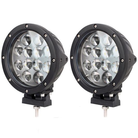 60W LED SPOTLIGHT, BLACK - SET OF TWO