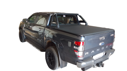 ALUMINIUM FRAME CLIP IN TONNEAU COVER Ford Ranger T6 Double Cab compatible with 150022 Roll Bar