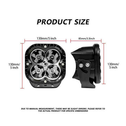 80W 5 INCH LED Spot Lights (PAIR)