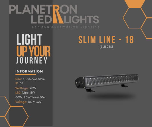 Slimline 18 LED Light Bar- BL1805S