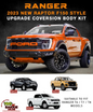 Ranger 2023 New Raptor F150 Style Upgrade Conversion Body Kit