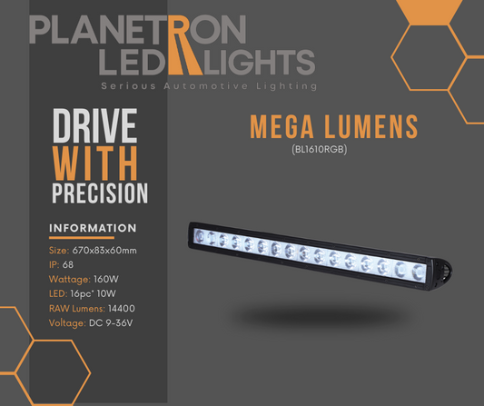 MegaLumens LED Light Bar BL1610RGB