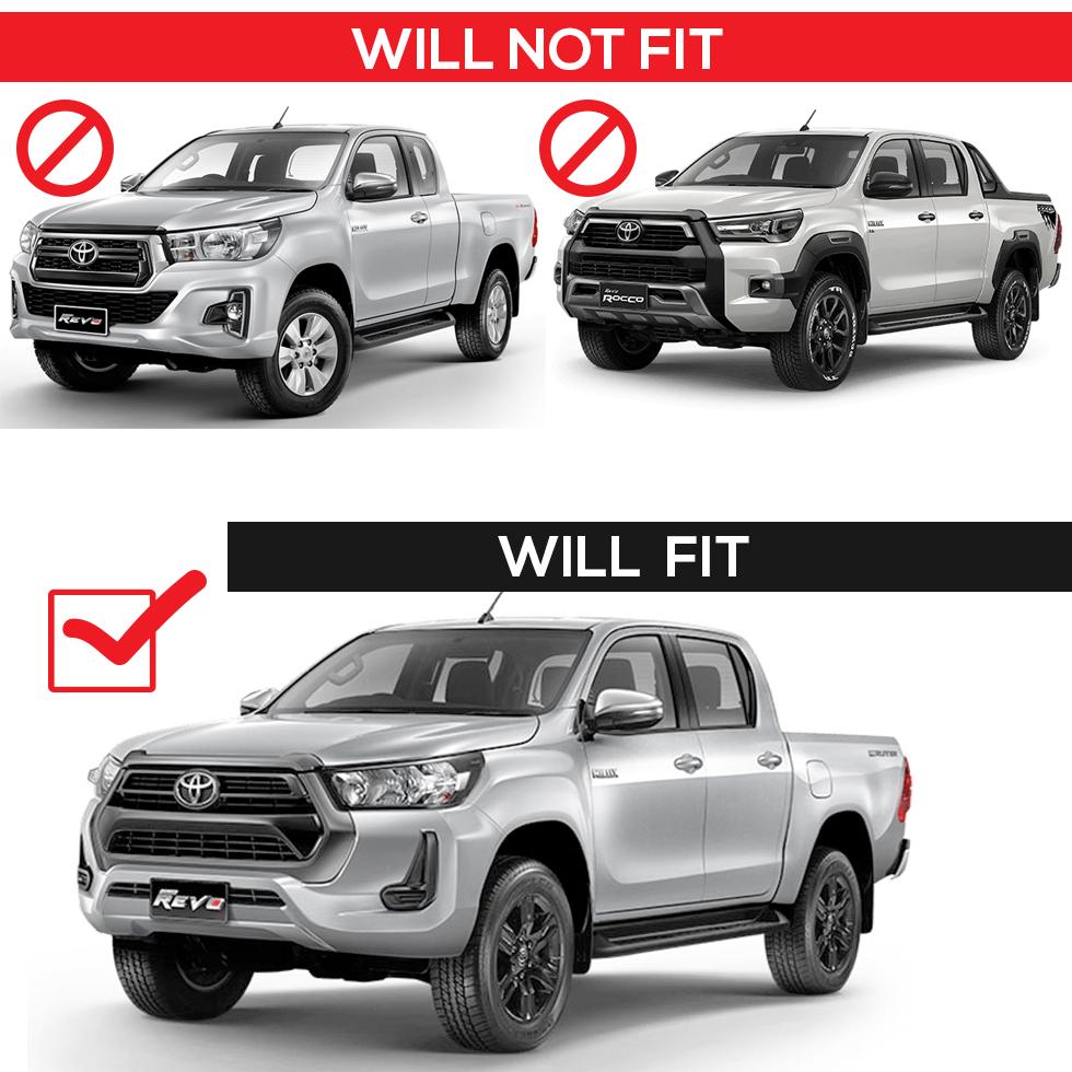 Toyota Hilux Revo (2020-On) Dual Function DRL LED Fog Light Surrounds With Dynamic Start Up
