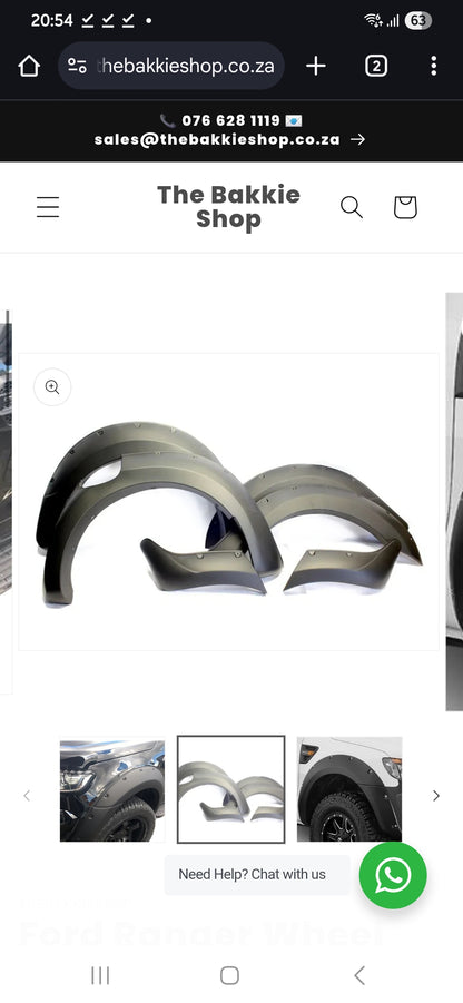 Ford Ranger 2012-2014 Wide Arches Wheel Arch Flares Body Styling Rivet Trim Fitting 30 MM Extra Tyre Coverage