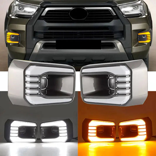 Toyota Hilux Revo 2.8 GD6 - Dual Function LED Fog Light Surrounds (21-On)