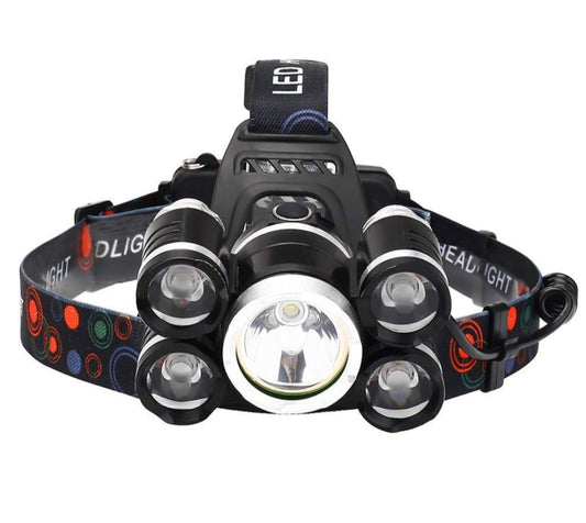 Rechargeable LED Headlight Zoom Head Lamp