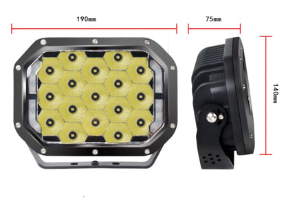 7 Inch 170W RECTANGLE LED SPOT LIGHT WITH DRL ( Each)